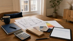 Préparation d’un dossier d’aides à la rénovation énergétique à Paris avec plans et estimation du budget