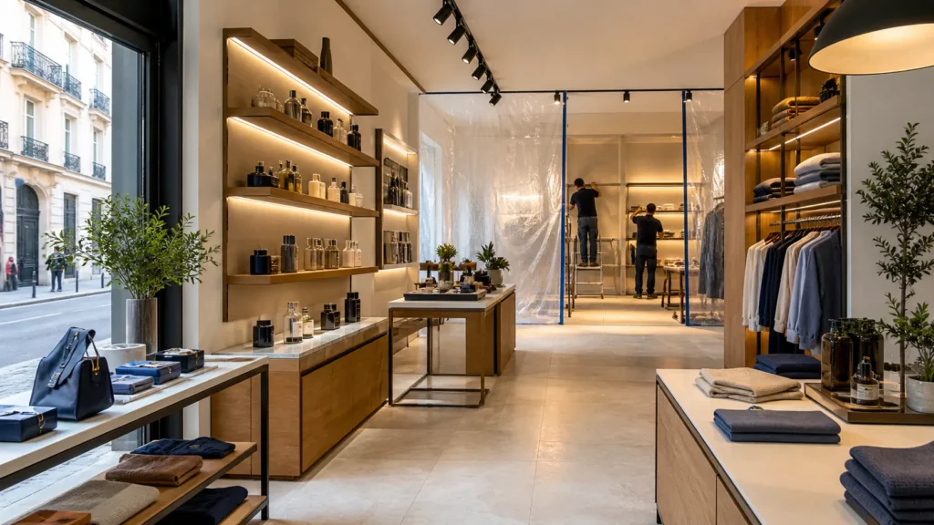 Rénovation de boutique à Paris par phases pour limiter la fermeture